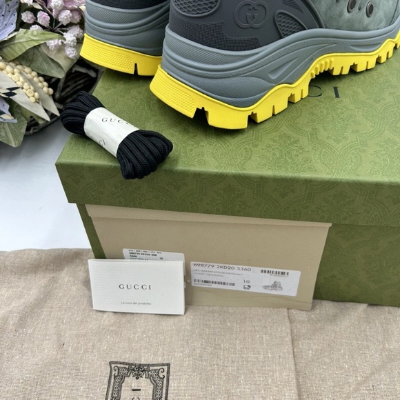 Men’s Gucci contrast panel lace up boots size 10 made in Italy - Picture 5 of 11